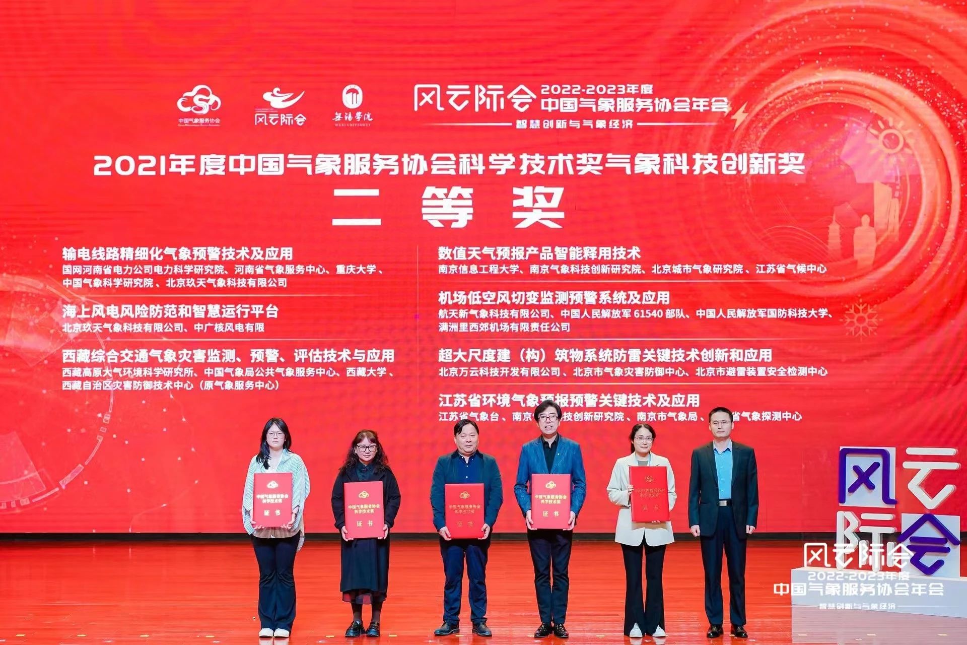 多項(xiàng)防雷領(lǐng)域科技創(chuàng)新成果獲得中國氣象服務(wù)協(xié)會(huì)2021-2022年度科學(xué)技術(shù)獎(jiǎng)