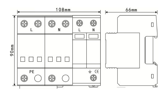 SPD2單相第一二級(jí)BC復(fù)合型電源防雷器件組-開關(guān)型+限壓型組合式過電壓保護(hù)器